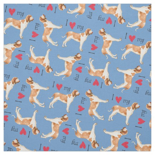 私は私のブラッコイタリア語が大好き ファブリック (見本)