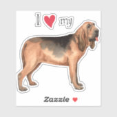 私は私のブラッドハウンドのビニールのステッカーが大好き シール (シート)