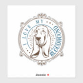 私は私のブラッドハウンド犬のビニールが大好き シール (シート)