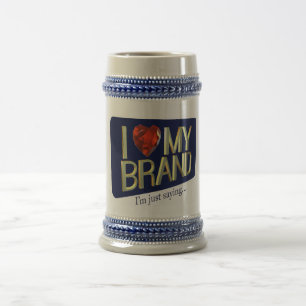 私は私のブランドのマグを愛します ビールジョッキ