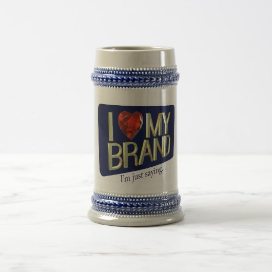 私は私のブランドのマグを愛します ビールジョッキ (中央)