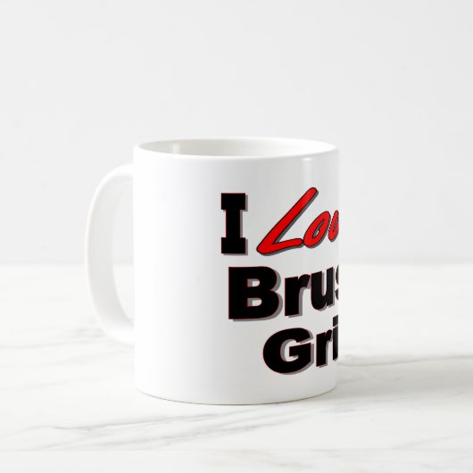 私は私のブリュッセルGriffonを愛します コーヒーマグカップ (正面左)