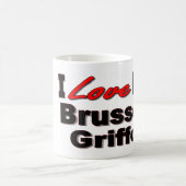 私は私のブリュッセルGriffonを愛します コーヒーマグカップ (中央)