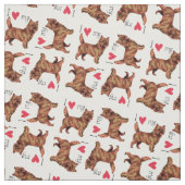 私は私のブリンドケアン・テリアが大好き ファブリック (見本)