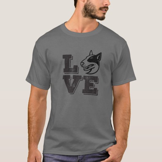 私は私のブルテリアが大好き Tシャツ (正面)