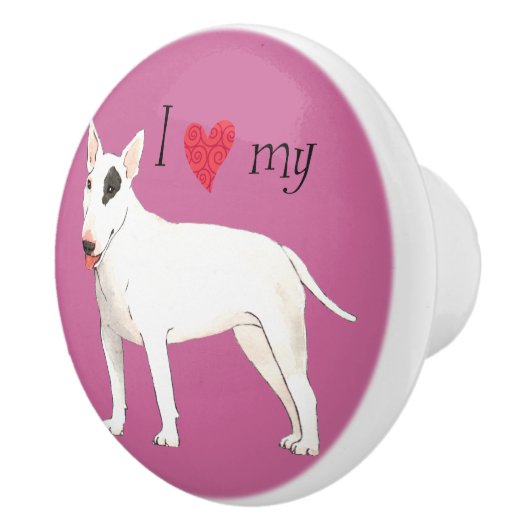 私は私のブルテリアを愛します セラミックノブ (右)