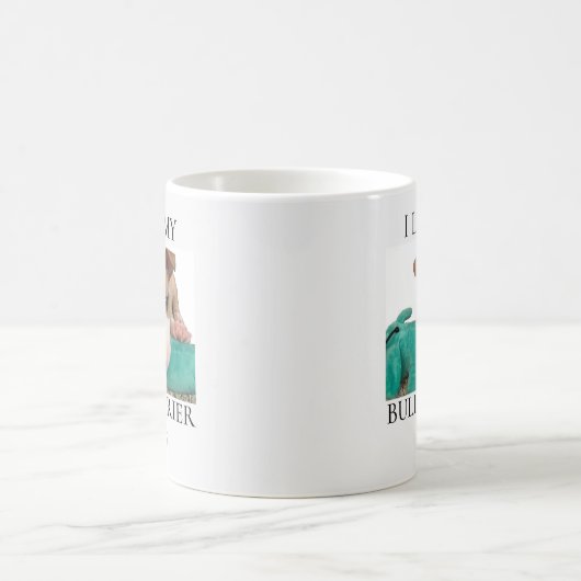 私は私のブルテリア犬の品種の写真名が大好き コーヒーマグカップ (中央)