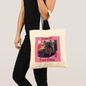 私は私のブルドッグのフフランスのレンチトートバッグが大好き トートバッグ (正面(商品))