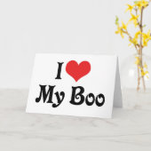 私は私のブーが大好き カード (黄色い花)