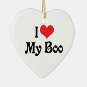 私は私のブーが大好き セラミックオーナメント (右)
