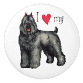 私は私のブーヴィエが大好き セラミックノブ (正面)