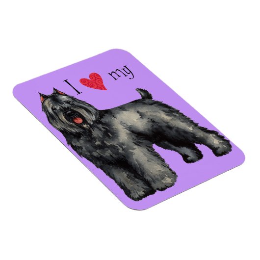 私は私のブーヴィエが大好き マグネット (右側)