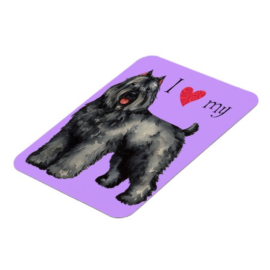 私は私のブーヴィエが大好き マグネット (左側)