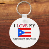 私は私のプエルトリカのガールフレンドが大好き キーホルダー (正面)