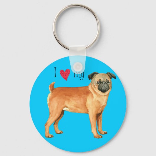 私は私のプチブラバンコンが大好き キーホルダー (正面)