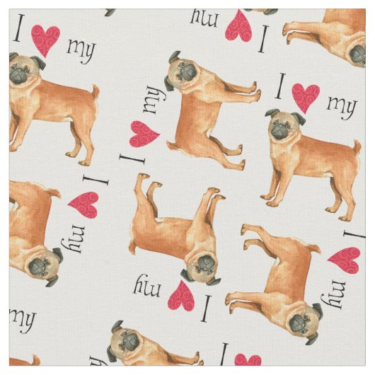 私は私のプチブラバンコンが大好き ファブリック (クローズアップ)