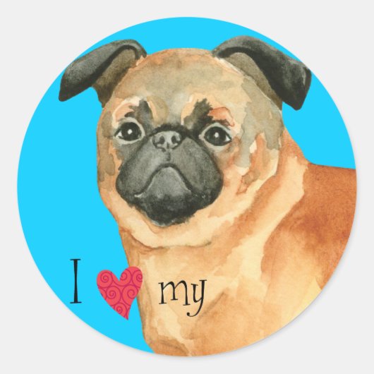 私は私のプチブラバンコンが大好き ラウンドシール (正面)