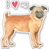 私は私のプチブラバンソンビニールステッカーが大好き シール (正面)