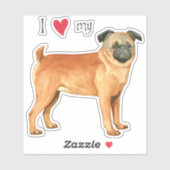 私は私のプチブラバンソンビニールステッカーが大好き シール (シート)