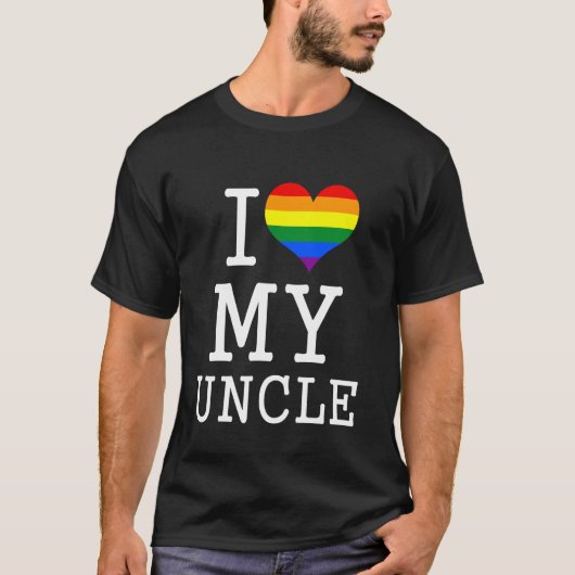 私は私のプライドゲイのおじが好きです姪と甥から Tシャツ (正面)