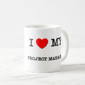 私は私のプロジェクトマネージャーを愛します コーヒーマグカップ (正面右)