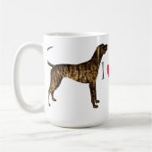 私は私のプロットハウンドが大好き コーヒーマグカップ (左)