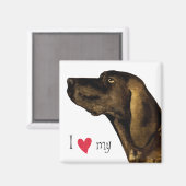 私は私のプロットハウンドが大好き マグネット (正面/裏面)