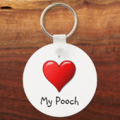 私は私のプーチキーチェーンを愛する キーホルダー (正面)
