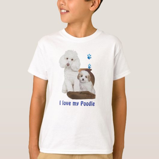 私は私のプードルが大好き Tシャツ (正面)