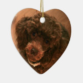 私は私のプードルを愛します セラミックオーナメント (右)