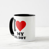 私は私のプールボーイが大好き マグカップ (正面左)