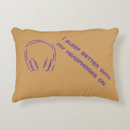 私は私のヘッドホーンによってよりよく眠ります アクセントクッション