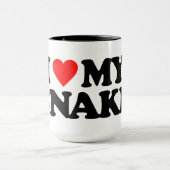 私は私のヘビを愛します マグカップ (中央)