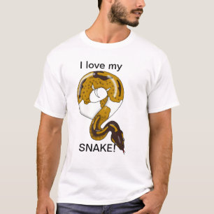 私は私のヘビを愛します! Tシャツのデザイン7 Tシャツ