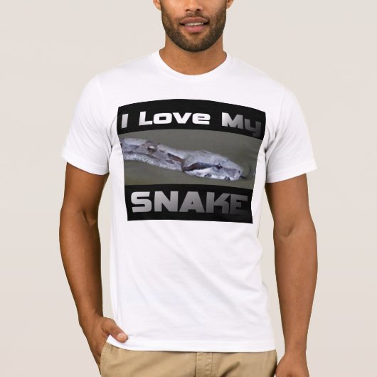 私は私のヘビを愛します Tシャツ (正面)