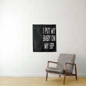 私は私のベビーを私のお尻おもしろいのママとベビーに置く2/2 タペストリー (インサイチュ)