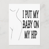 私は私のベビーを私のお尻おもしろいのママとベビーに1/2 ポストカード (正面)