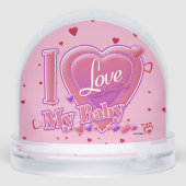 私は私のベビーピンク/紫が大好き – ハート (裏面)