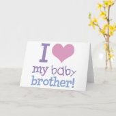 私は私のベビー兄弟 カード (黄色い花)