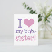 私は私のベビー姉妹キッズTシャツ&ギフトが大好き ポストカード (スタンド正面)