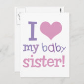私は私のベビー姉妹キッズTシャツ&ギフトが大好き ポストカード (正面/裏面)
