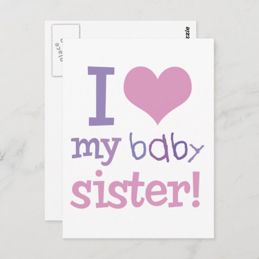 私は私のベビー姉妹キッズTシャツ&ギフトが大好き ポストカード (正面/裏面)
