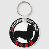 私は私のペンブレークウェルシュコーギーを愛する キーホルダー (裏面)