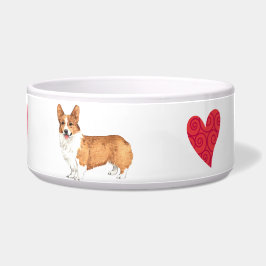 私は私のペンブロークのウェルシュコーギーを愛します ボウル