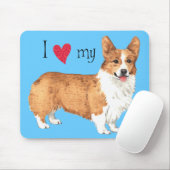 私は私のペンブロークのウェルシュコーギーを愛します マウスパッド (マウス)