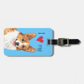 私は私のペンブロークウェルシュコーギーを愛する ラゲッジタグ (正面横)