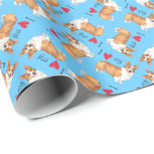 私は私のペンブロークウェルシュコーギーを愛する ラッピングペーパー (ロールコーナー)