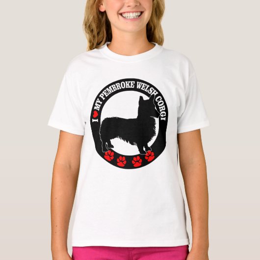 私は私のペンブロークウェルシュコーギーTシャツが大好き Tシャツ (正面)