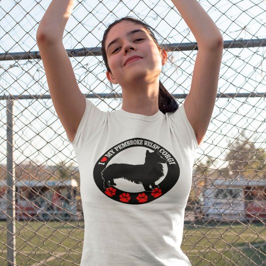 私は私のペンブロークウェルシュコーギーTシャツが大好き Tシャツ