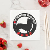 私は私のペンブロークナプキンスウェルシュコーギーが大好き スタンダードランチョンナプキン (インサイチュ)